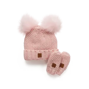 Adorable Knit Toque   Mittens Set