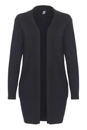 BLACK CARDIGAN WITH SIDE POCKETS