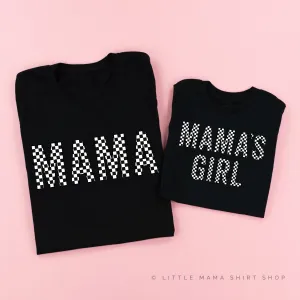 BLOCK FONT CHECKERS - MAMA MAMA'S GIRL - Set of 2 Matching Shirts