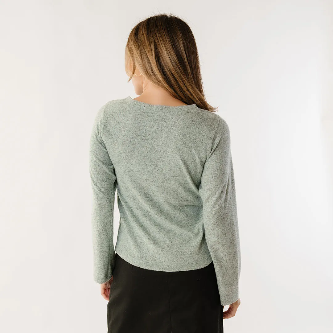 Bow Tie Sweater, Green Mint