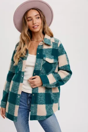 Calista Brushed Flannel Plaid Shacket