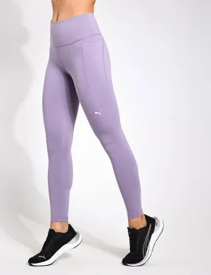 Cloudspun High Waisted Full-Length Tights - Pale Plum