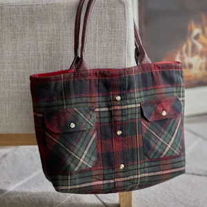 Coats & Clark Sewing Shirt Tale Tote -Re-purpose a Flannel Shirt