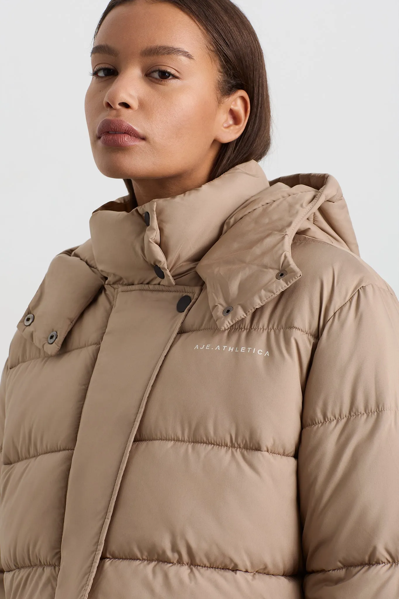 Cropped Hooded Puffer Jacket 764