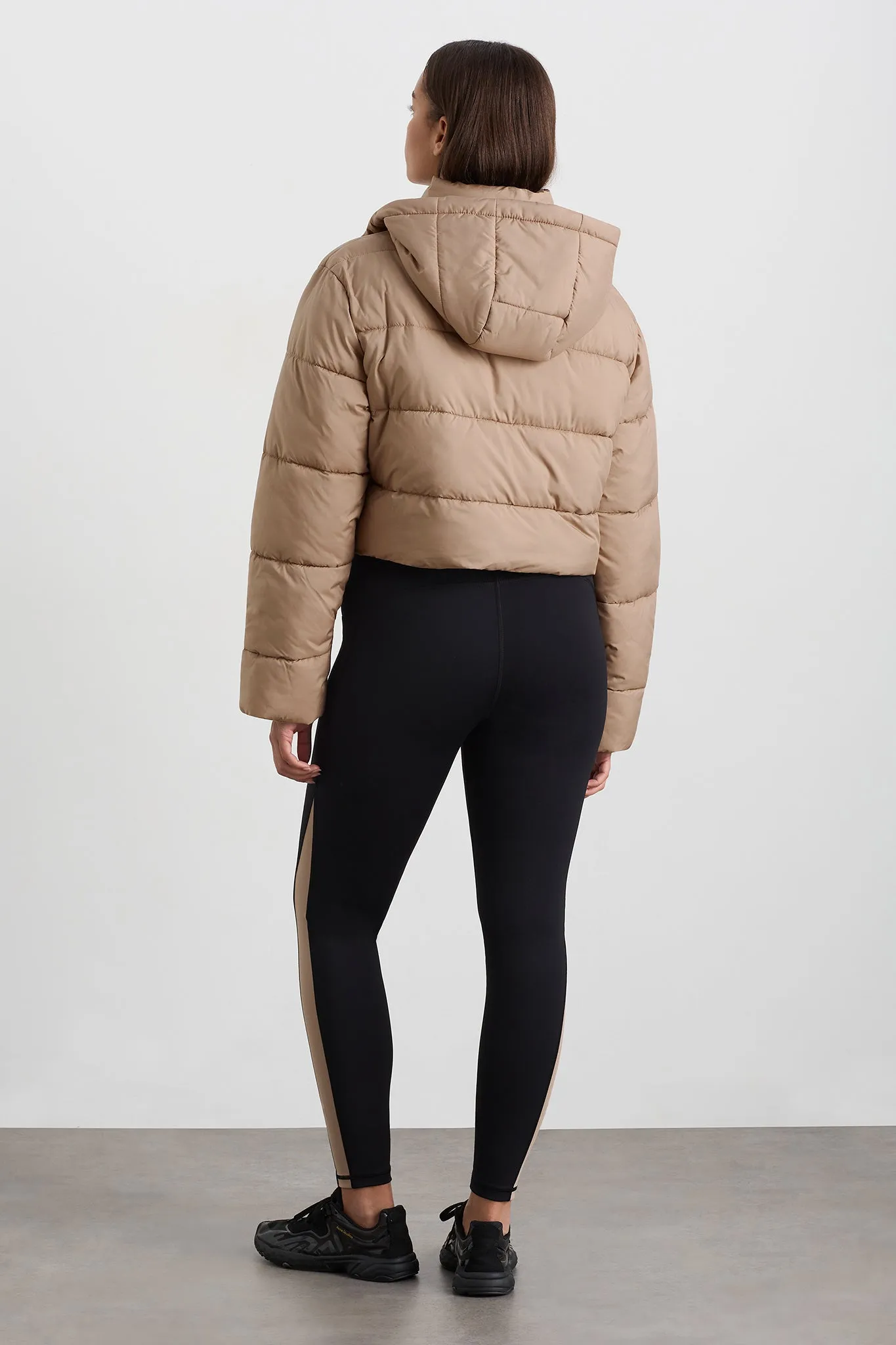 Cropped Hooded Puffer Jacket 764