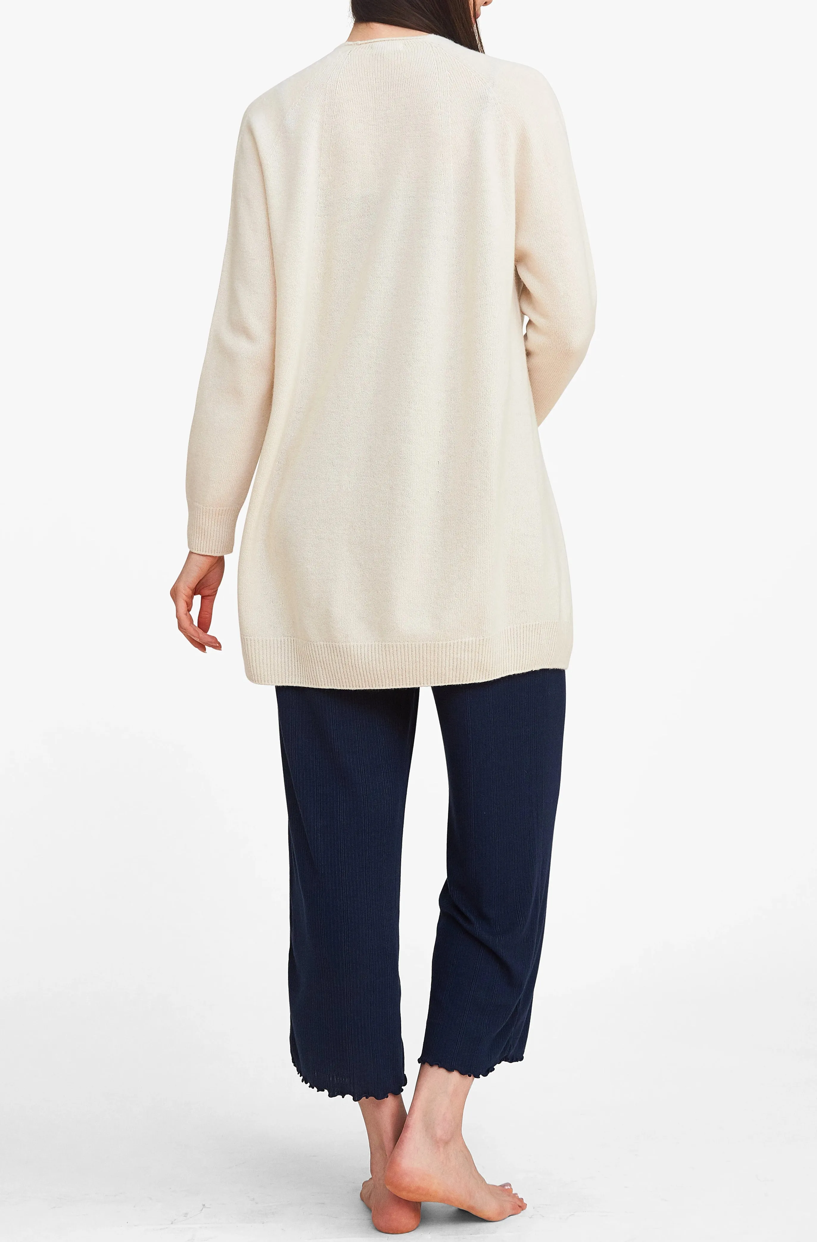 Effortlessly Chic Open Cardigan - Ivory