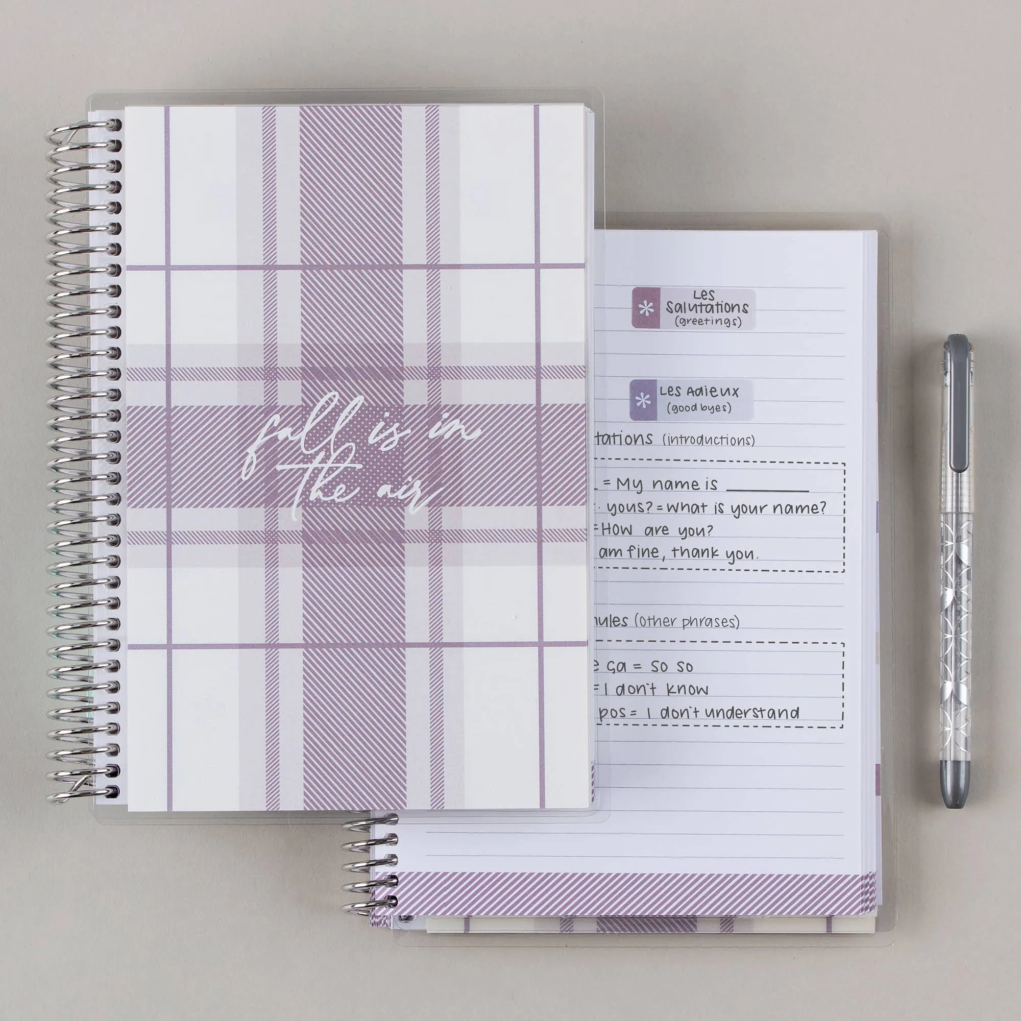 Erin Condren A5 Cozy Plaid Coiled Notebook - Lined