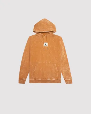 ESSENTIALS WASHED FLEECE HOODIE "CHUTNEY"