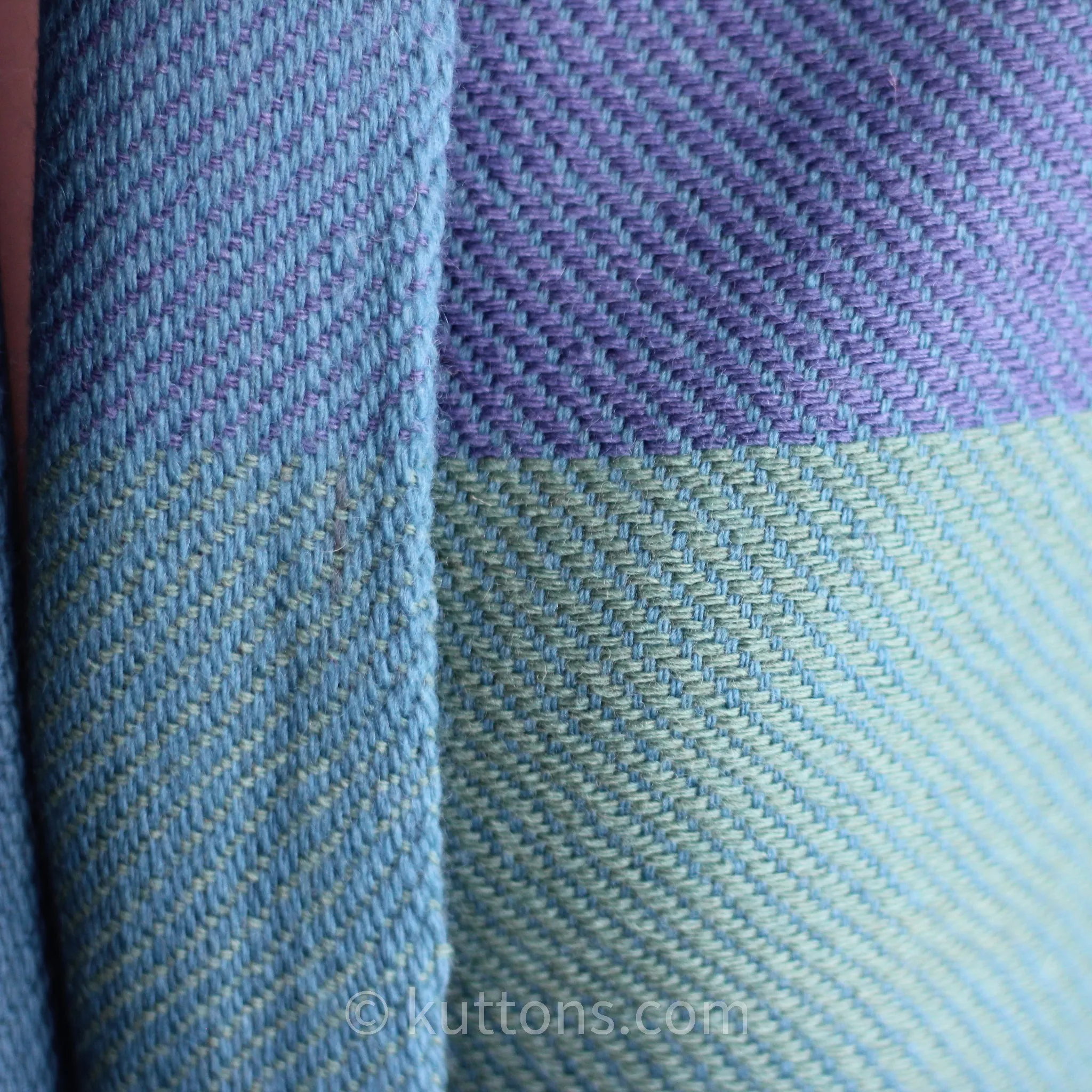 Handwoven Woolen Wrap - Naturally Dyed with Tesu Flowers & Indigo | Blue-Green, 26x80"