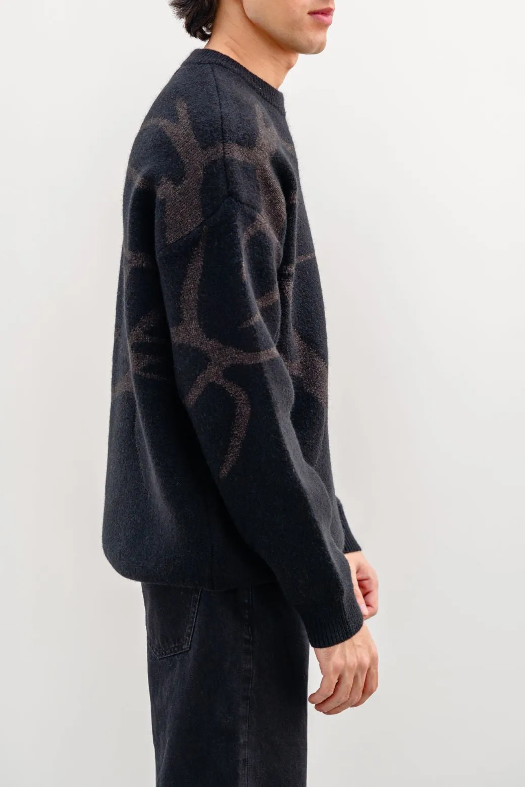 JACQUARD ABSTRACT SWEATER