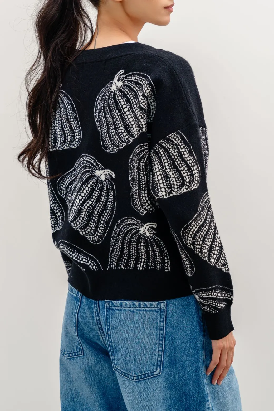 JACQUARD PUMPKIN CARDIGAN