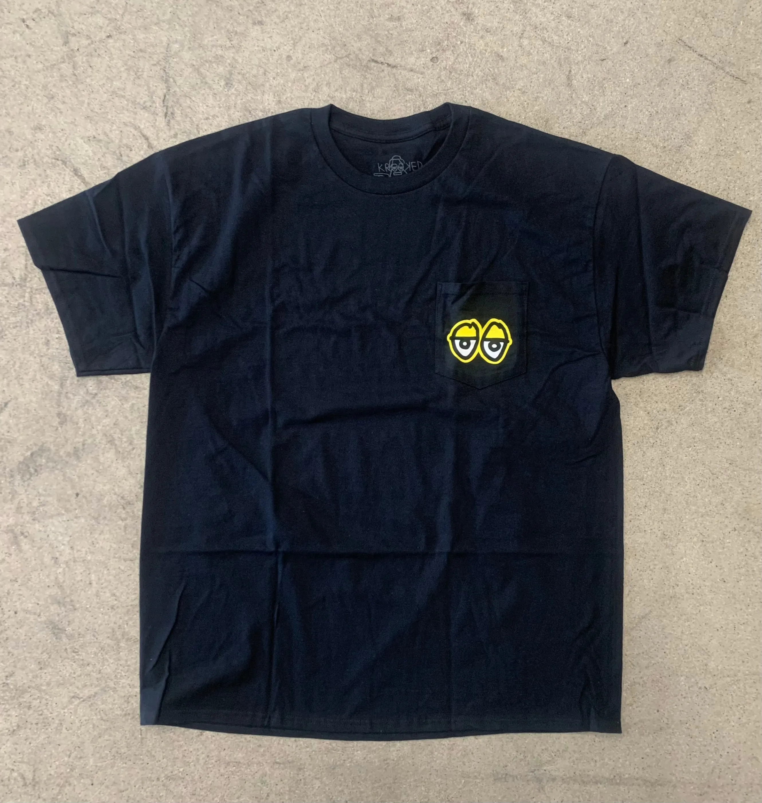 Krooked Straight Eyes Pocket Tee Black