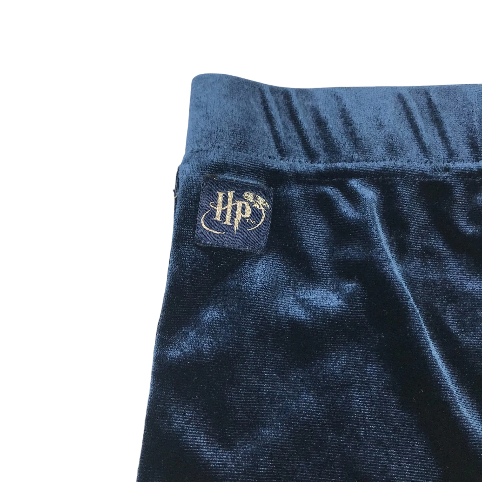 M&S leggings 7-8 years navy velvet Harry Potter