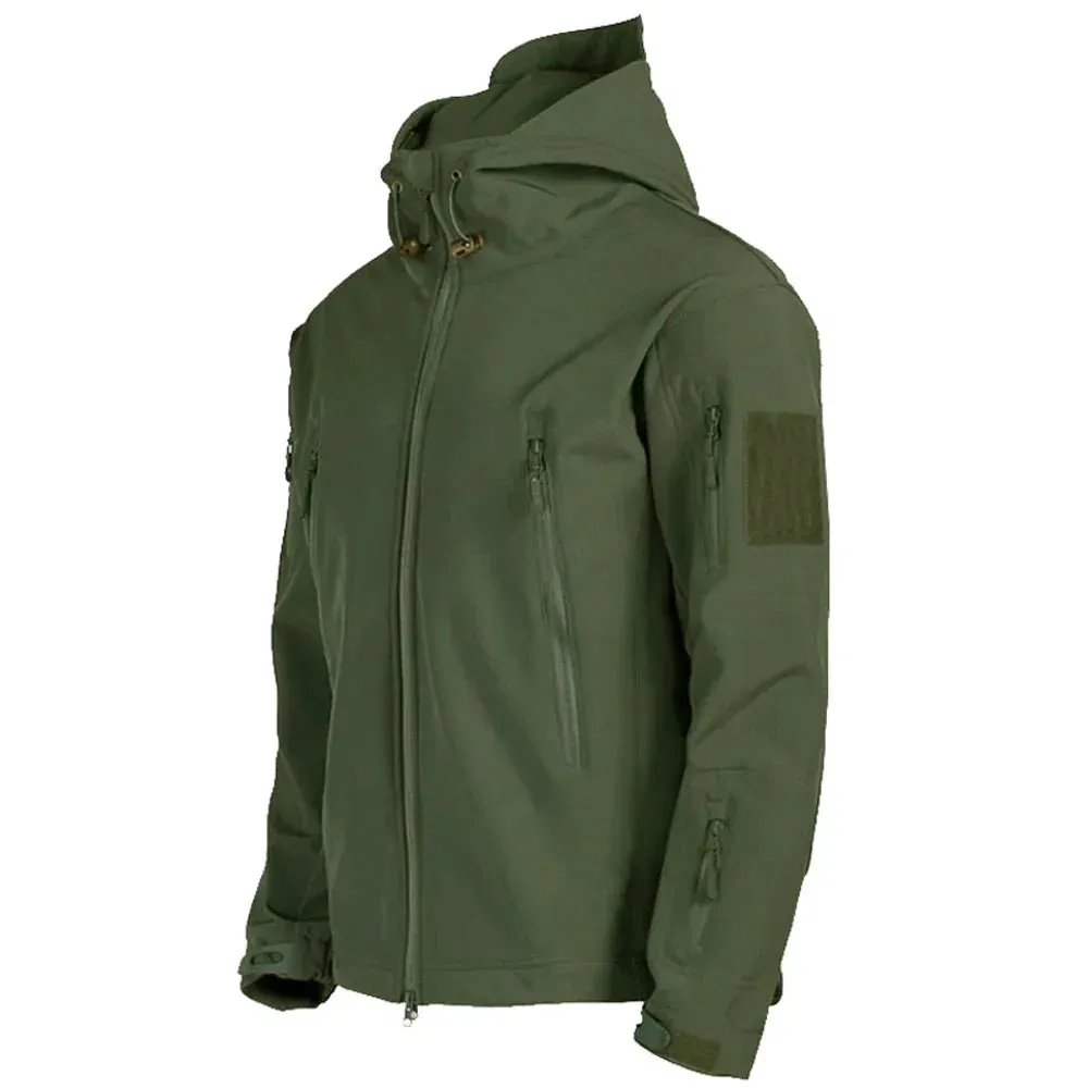 Men Sharkskin softshell Jacket Windproof & Waterproof Tactical hunting jacket heavy duty coat