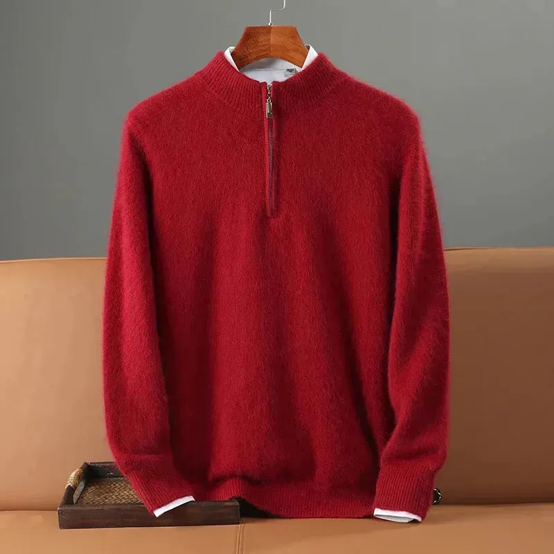 Men's Luxe Mink & Cashmere Thermal Sweater