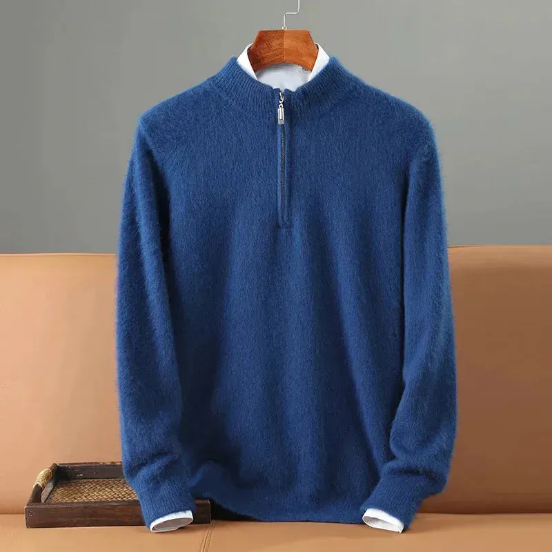 Men's Luxe Mink & Cashmere Thermal Sweater