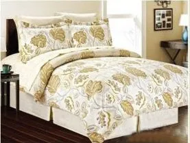 New Vanessa Bed in a Bag, Comforter Sheet Set Bedskirt Shams Sheet Set