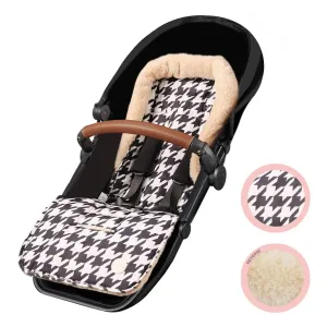 OiOi Reversible Cozy Fleece Pram Liner - Houndstooth