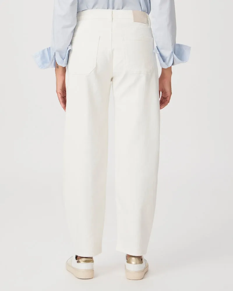 Paige Alexis Covered Button Fly Pants in Tonal Ecru