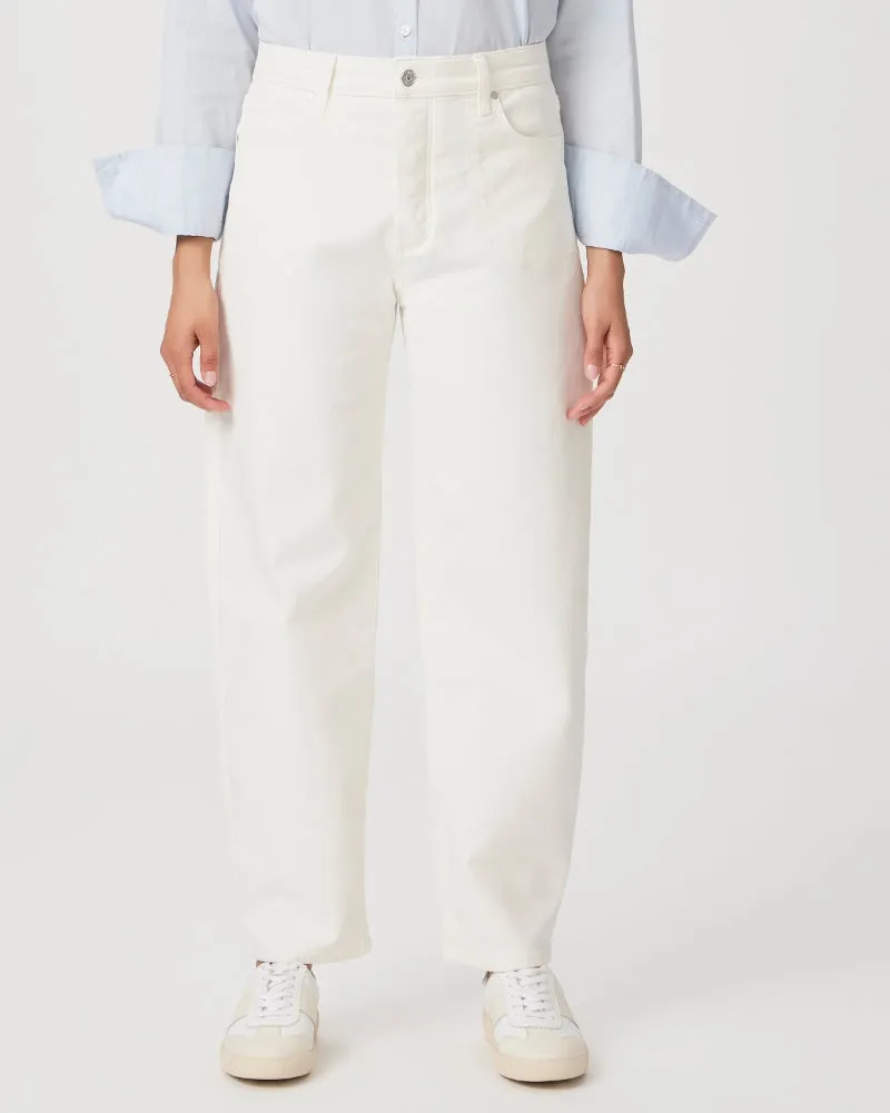 Paige Alexis Covered Button Fly Pants in Tonal Ecru