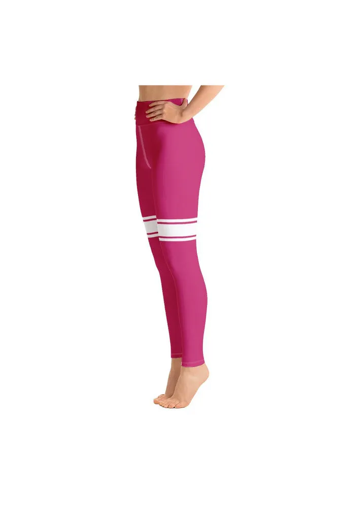 Peacock Pink Sporty Yoga Leggings