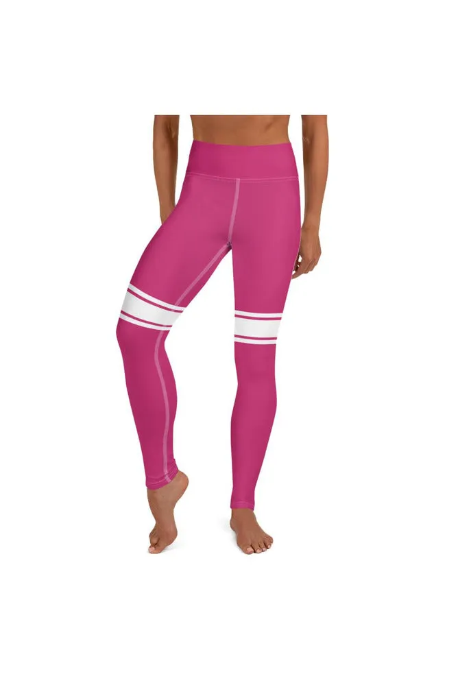 Peacock Pink Sporty Yoga Leggings