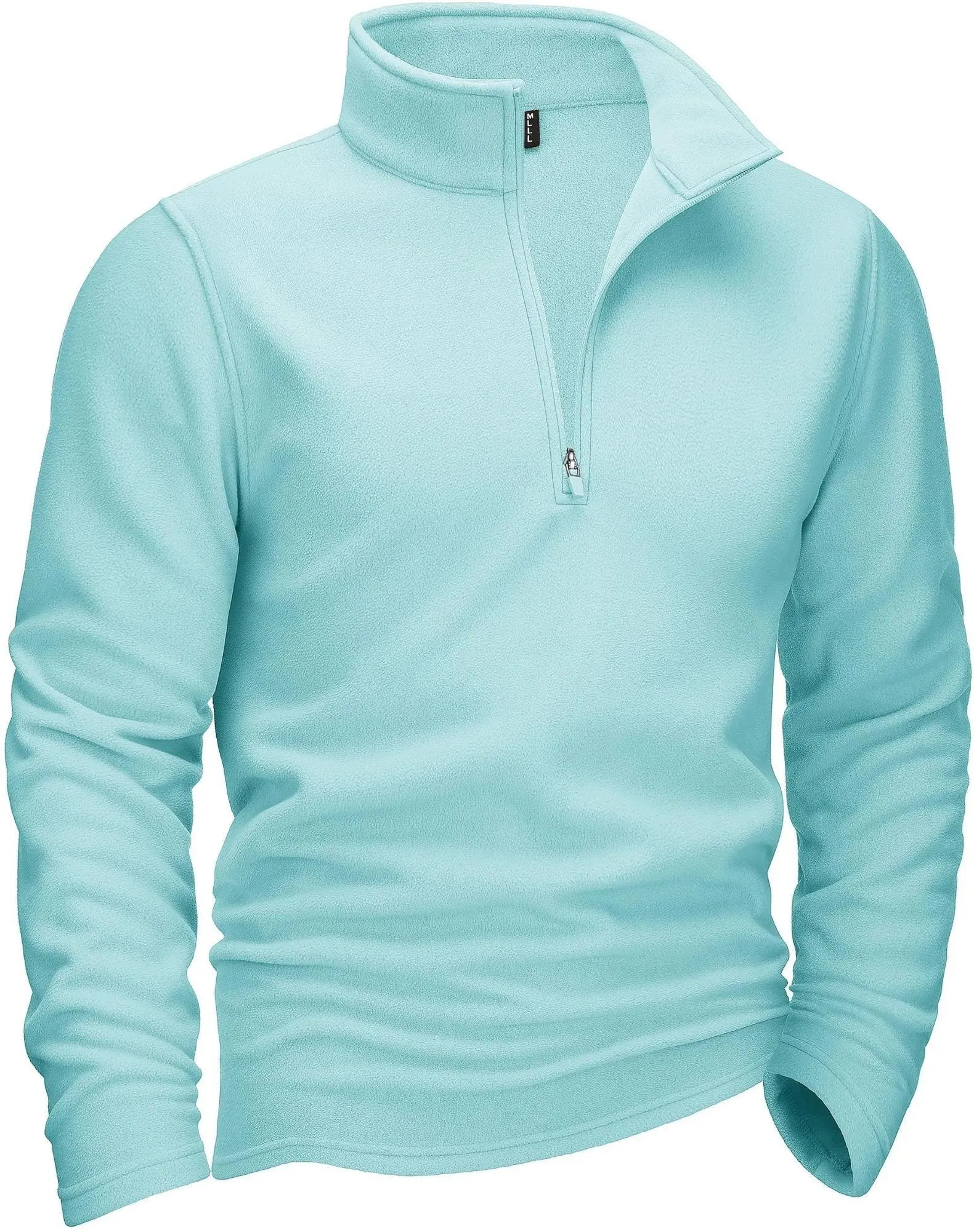 Quarter-Zip Pullover Tops Mens Fleece Sweatshirts