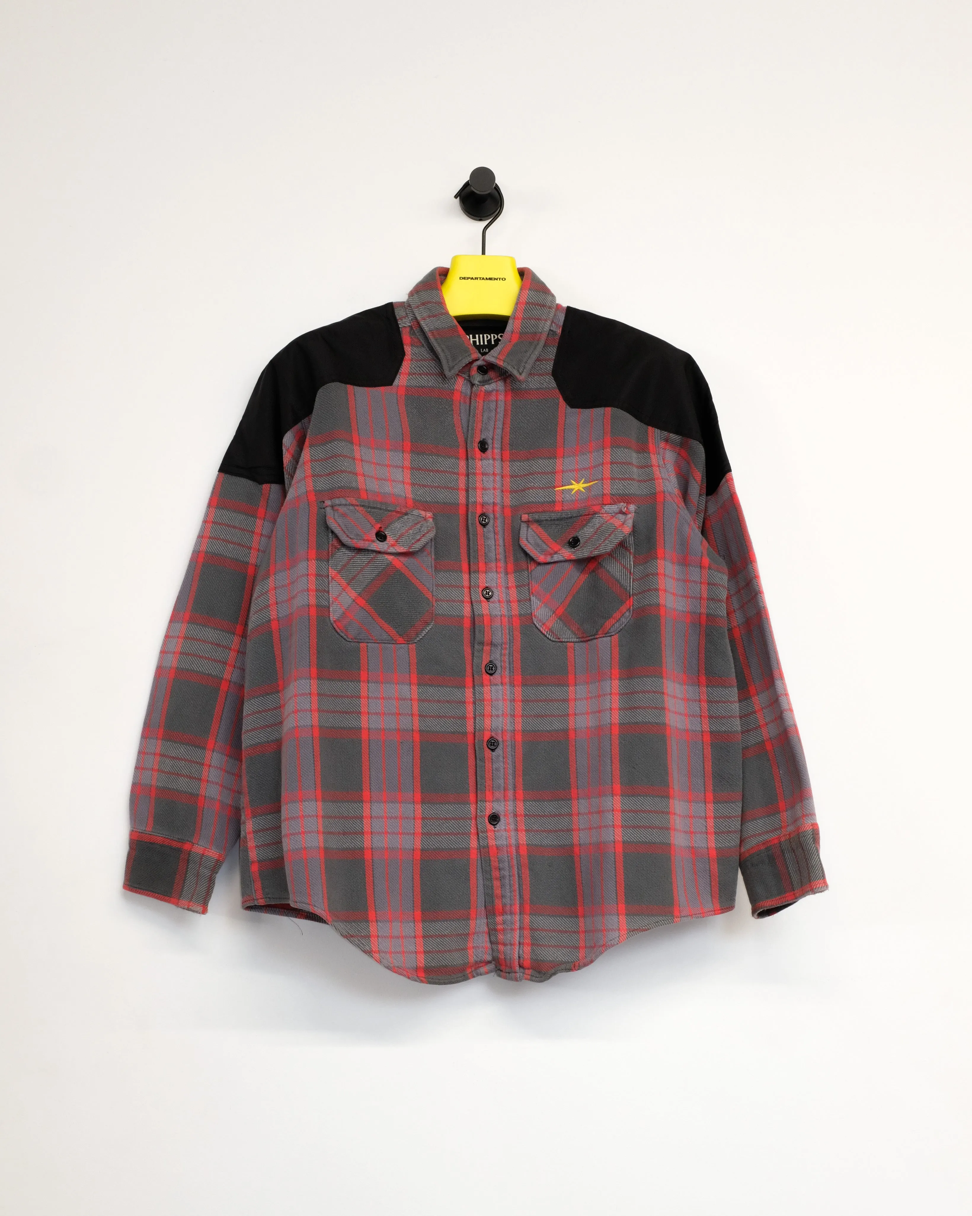 Red Plaid Upcycled Utility Flannel