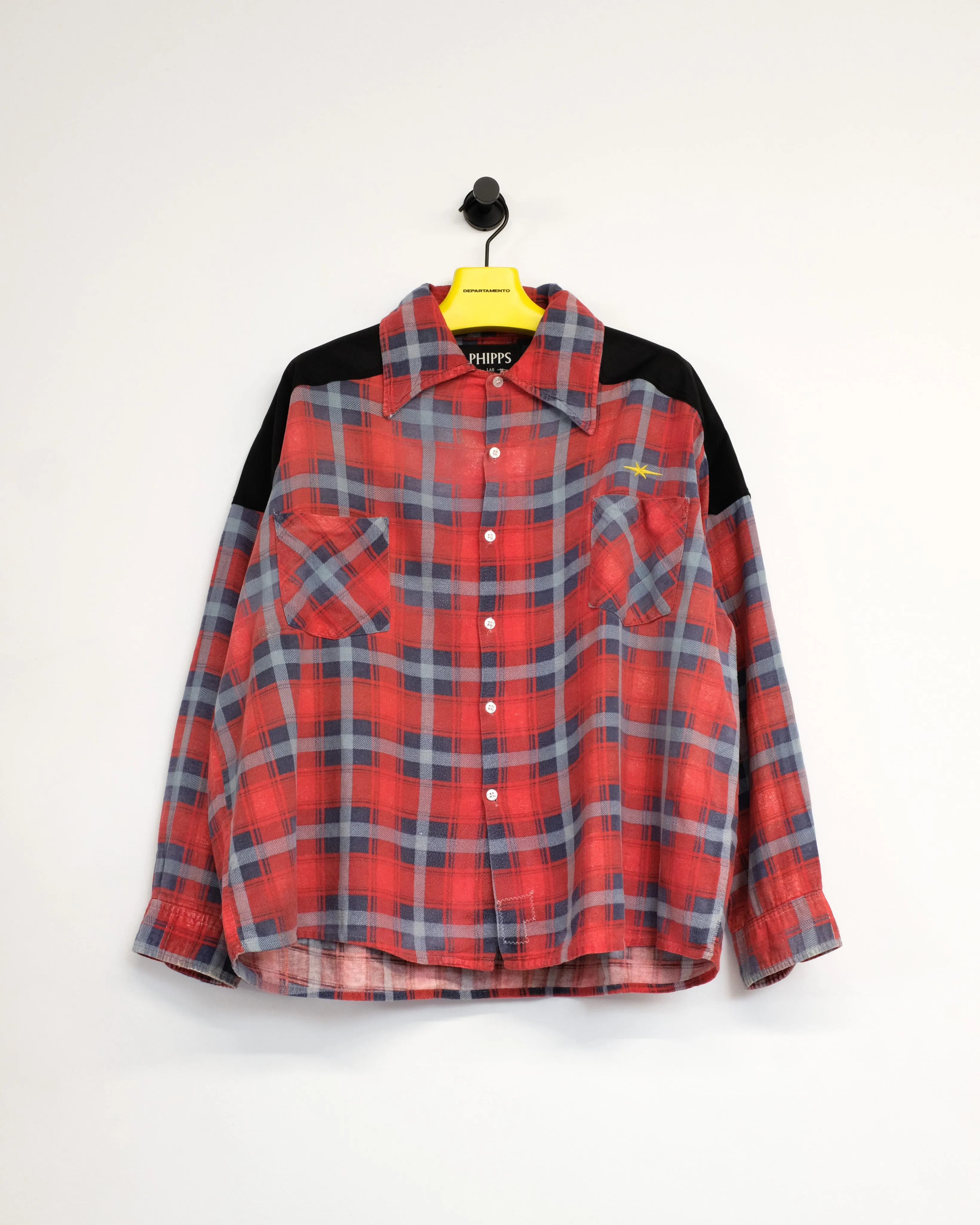 Red Plaid Upcycled Utility Flannel