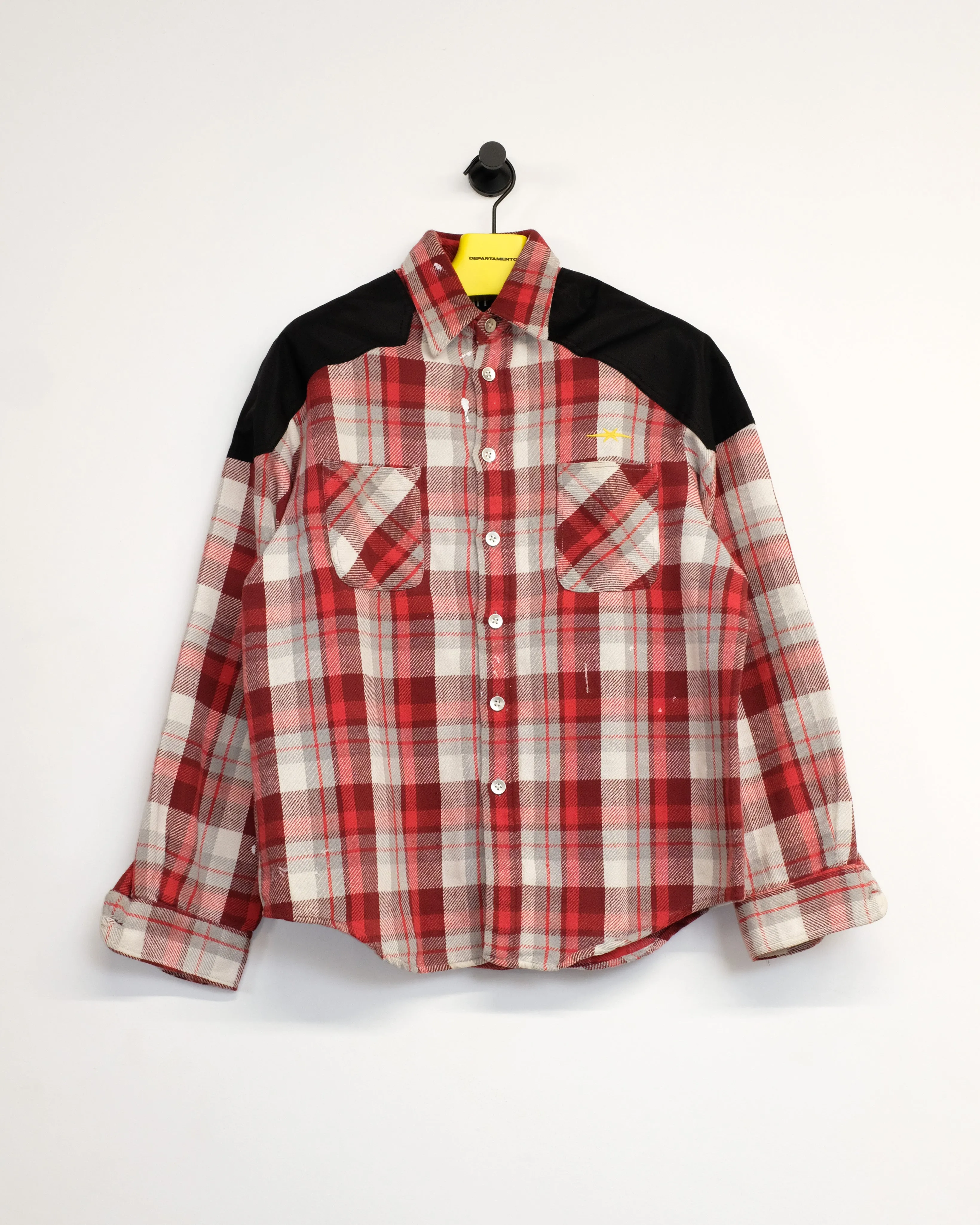 Red Plaid Upcycled Utility Flannel