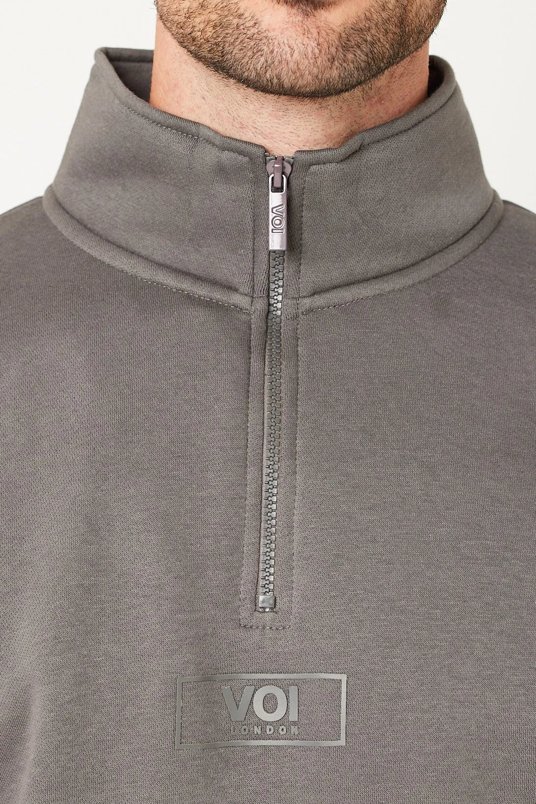 Rodney 1/4 Zip Fleece Cargo Tracksuit - Dark Grey