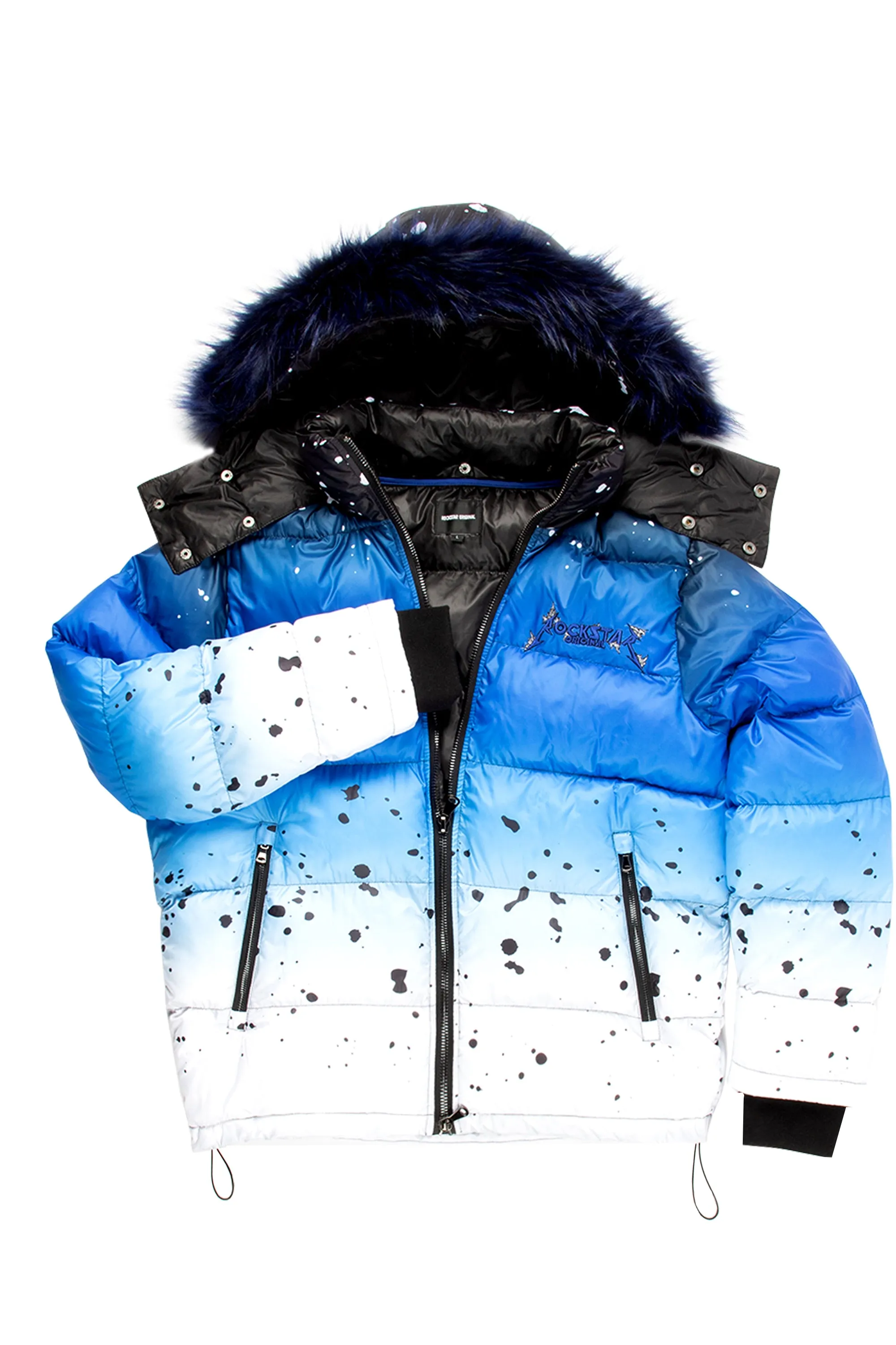 Royal Blue Curry Ombre Puffer Jacket