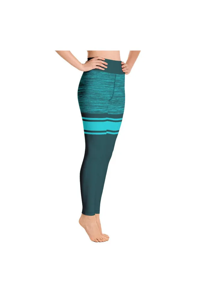 Sea Green Mid Thigh Yoga Leggings