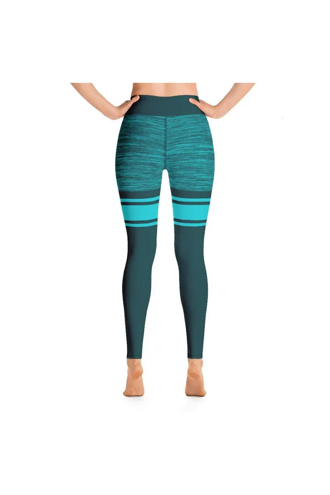 Sea Green Mid Thigh Yoga Leggings