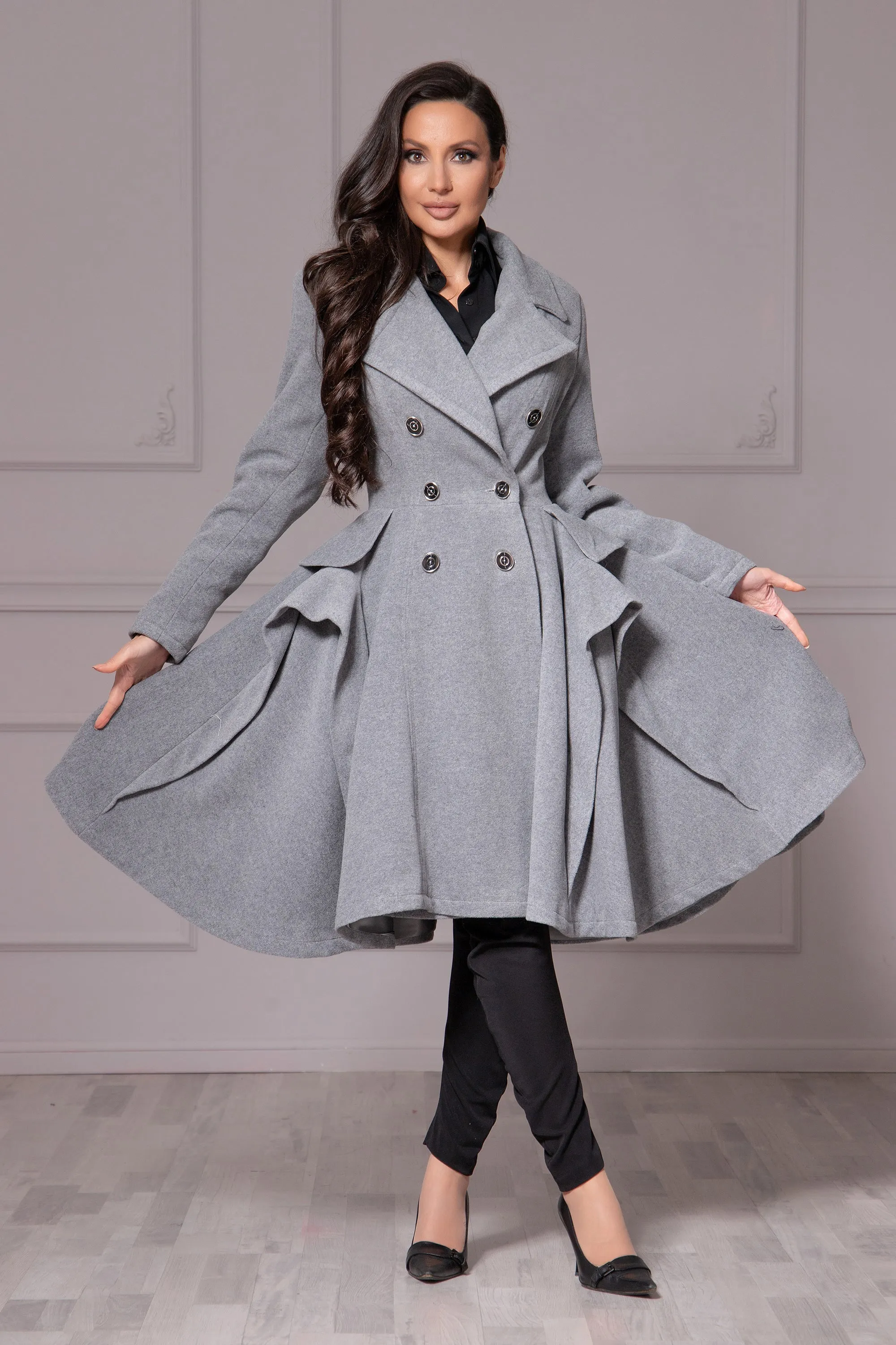 SKIRT LAYERED COAT