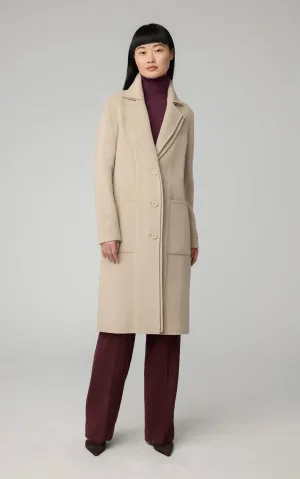 SOIA&KYO BENICIA - Straight-fit Double Face Wool Coat With Double Collar