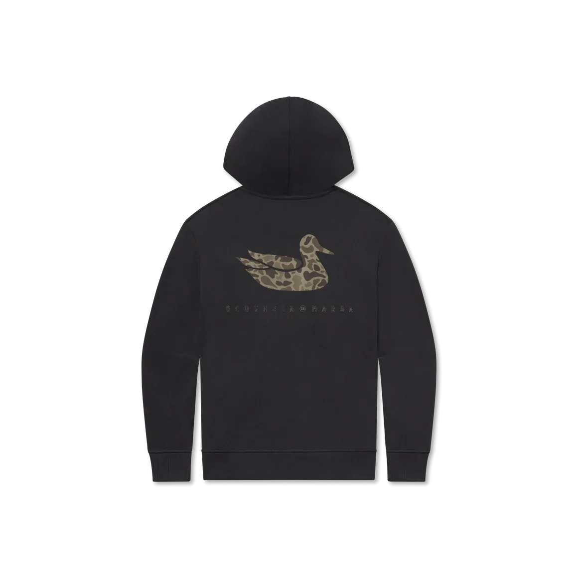 Southern Marsh YOUTH Charcoal Hoodie With Camo Duck