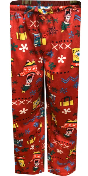 SpongeBob and Patrick Christmas Silky Fleece Lounge Pants