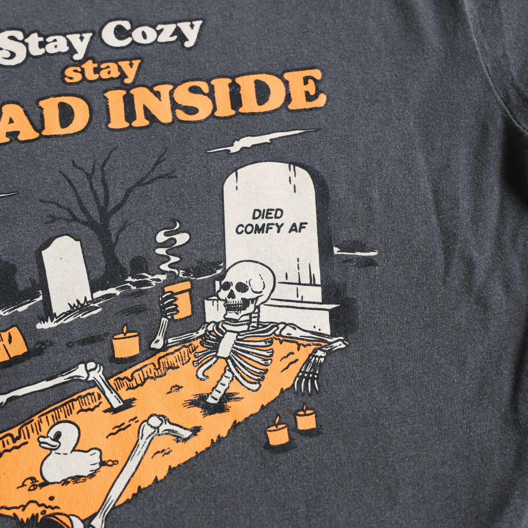 Stay Cozy Stay Dead Inside - Vintage Halloween T-Shirt