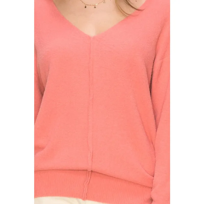 Ultra Soft & Cute V- Neck Sweater