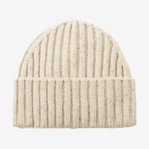 Wells Fleck Rib Beanie - Light Sand