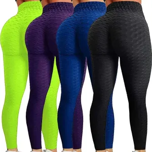 Women's Jacquard Sportswear Activia Fitness Yoga Pants Scrunch Butt Lift Gym Yoga Skinny Tights Leggings For Women