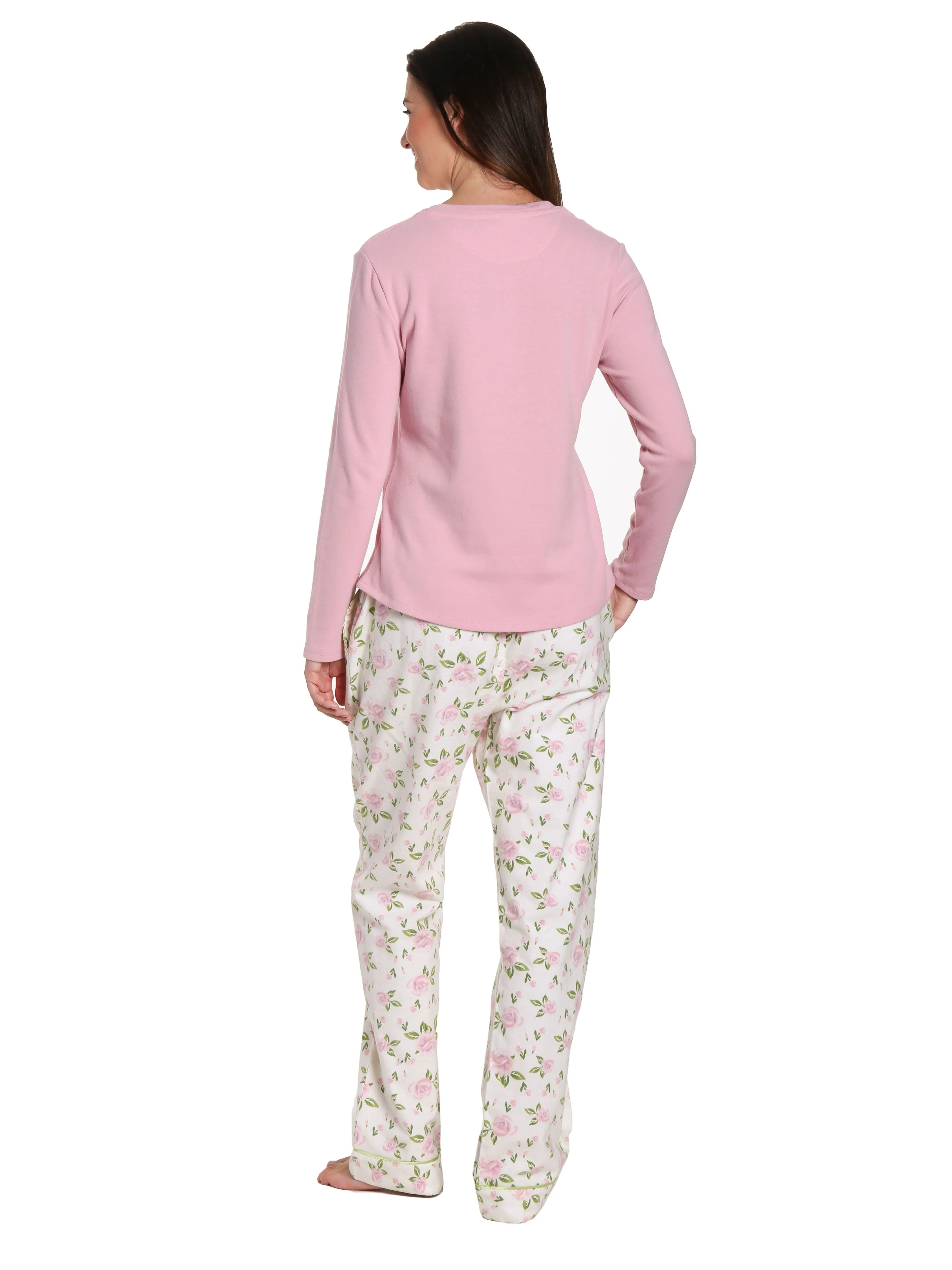 Womens Premium 100% Cotton Flannel/Thermal Loungewear Set