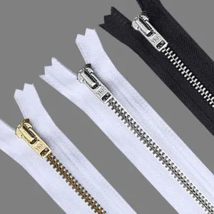 YKK- #5 Gold & Silver Teeth YKK Metal Zipper